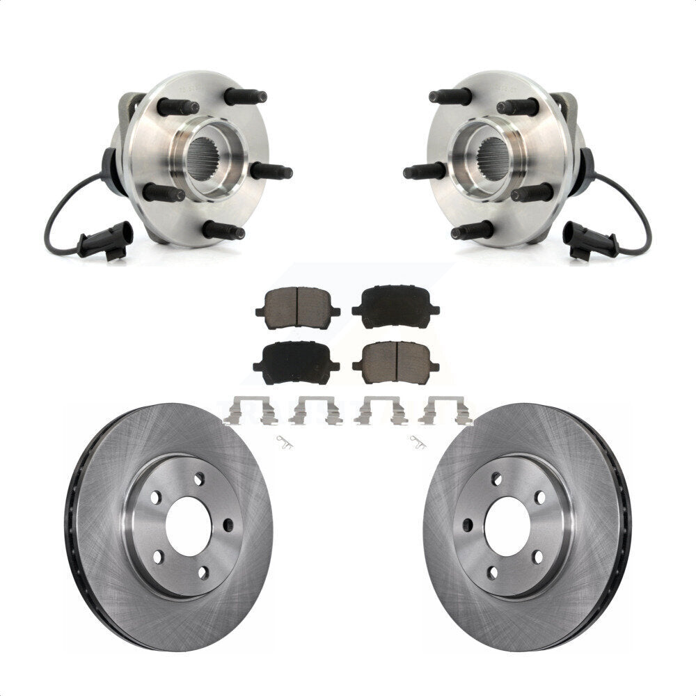 Ensemble de roulement de moyeu avant, Rotor de frein et Kit de plaquettes pour Chevrolet Malibu Pontiac G