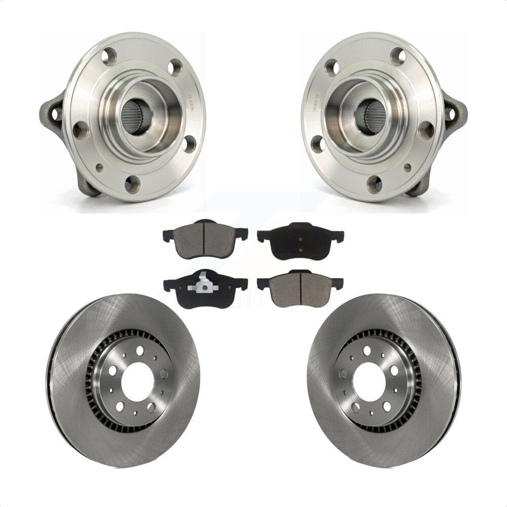 Ensemble de roulement de moyeu avant, Rotor de frein à disque et Kit de plaquettes pour Volvo S60 XC70 V70 S8
