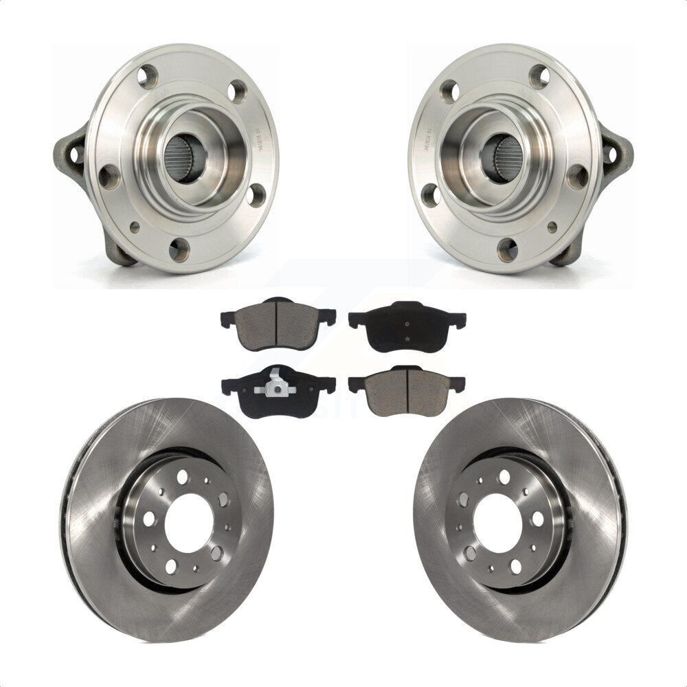 Ensemble de roulement de moyeu avant, Rotor de frein à disque et Kit de plaquettes pour Volvo S60 XC70 V70 S8