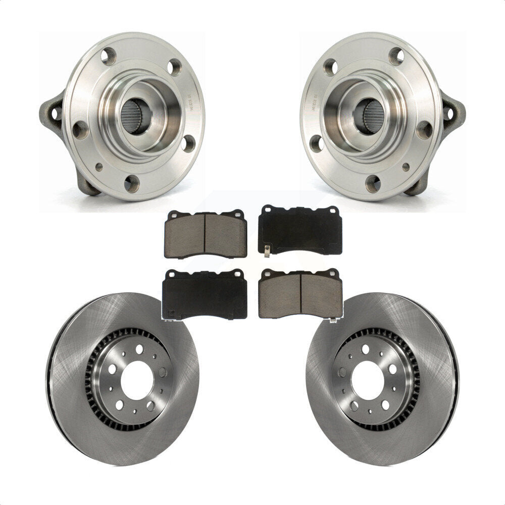 Ensemble de roulement de moyeu avant, Rotor de frein à disque et Kit de plaquettes pour Volvo V70 2005 – 2007