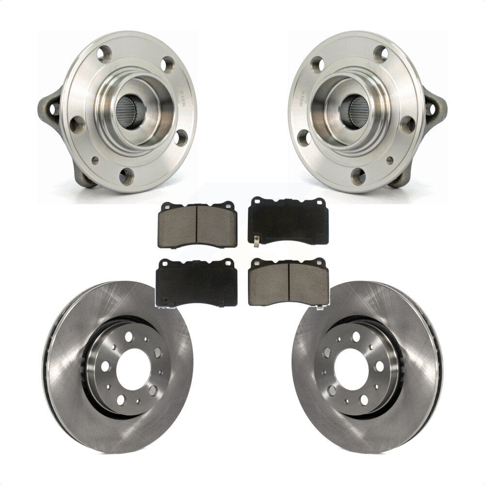 Ensemble de roulement de moyeu avant, Rotor de frein à disque et Kit de plaquettes pour Volvo V70 2005 – 2007