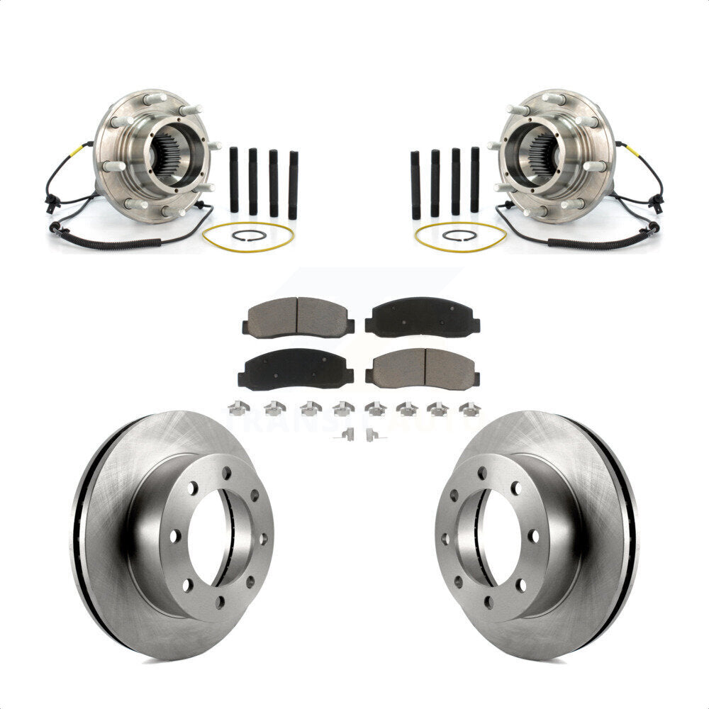 Ensemble de roulement de moyeu avant, Rotor de frein à disque et Kit de plaquettes pour Ford F-250 Super Dut