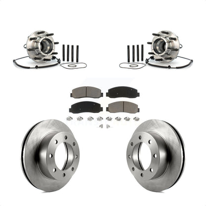 Ensemble de roulement de moyeu avant, Rotor de frein et Kit de plaquettes pour Ford F-250 Super Duty F-35
