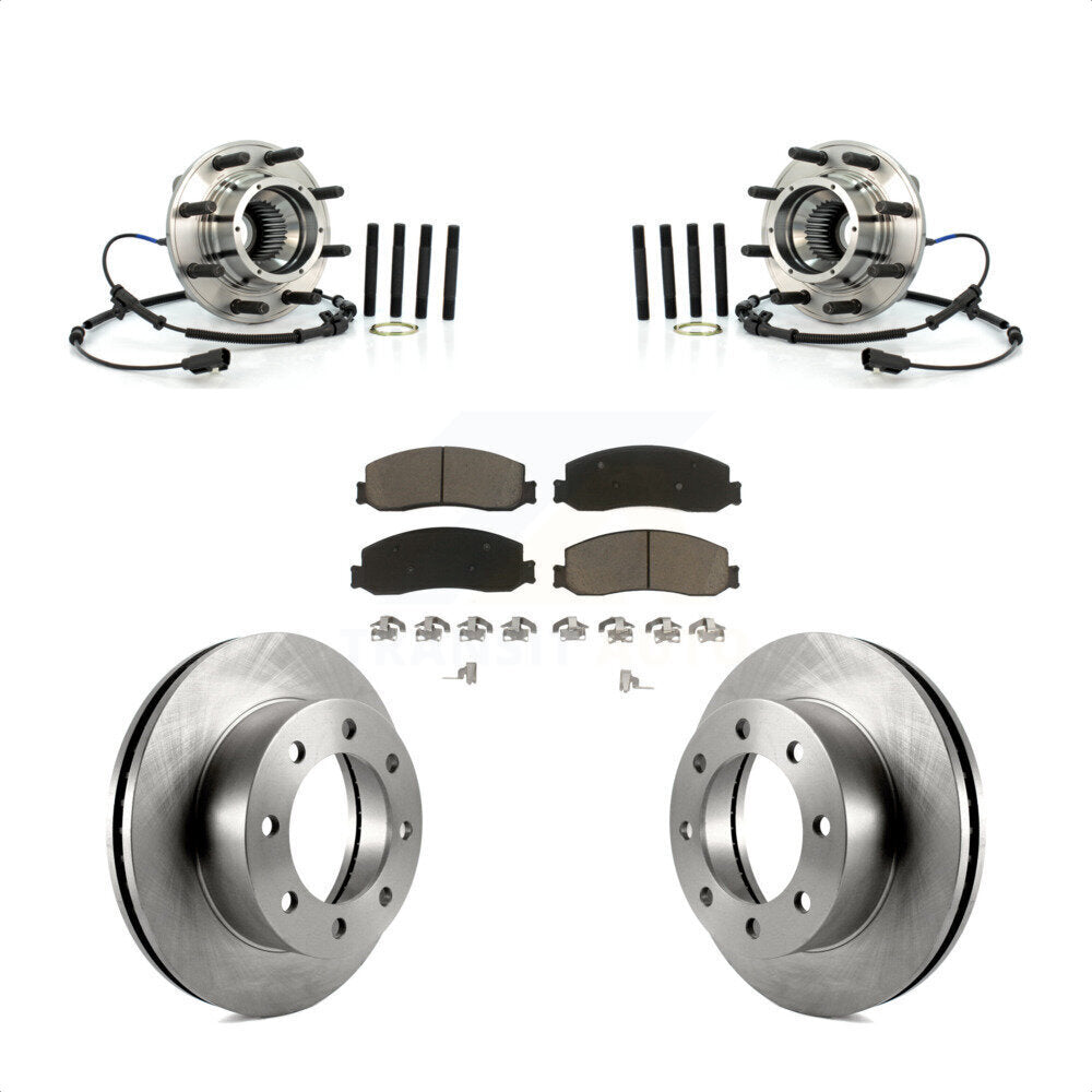 Kit de rotor et de plaquettes de frein avec roulement de moyeu avant, pour Ford F-350 Super Duty F-250 4W 2011