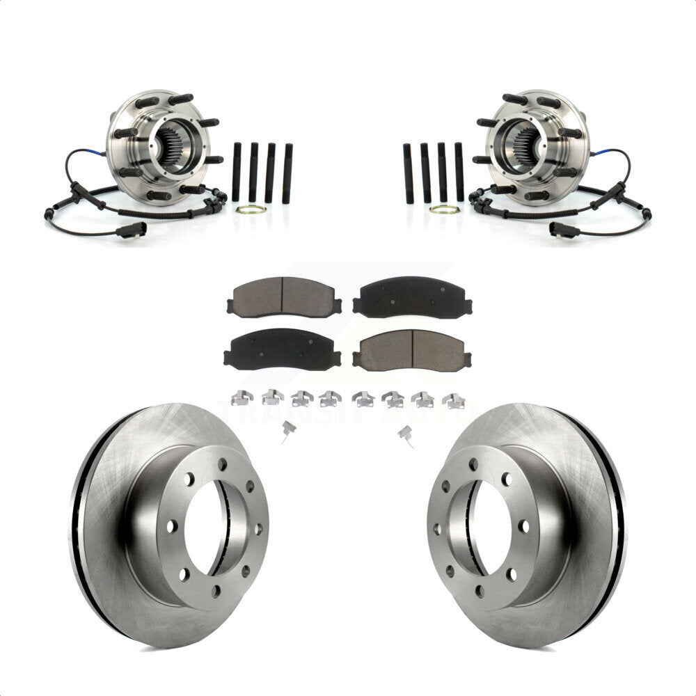 Kit de rotor et de plaquettes de frein avec roulement de moyeu avant, pour Ford F-350 Super Duty F-250 4W 2012