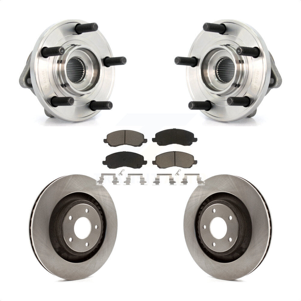 Kit de Rotor et de plaquettes de frein, roulement de moyeu avant, pour Chrysler 200 Dodge Caliber Avenge