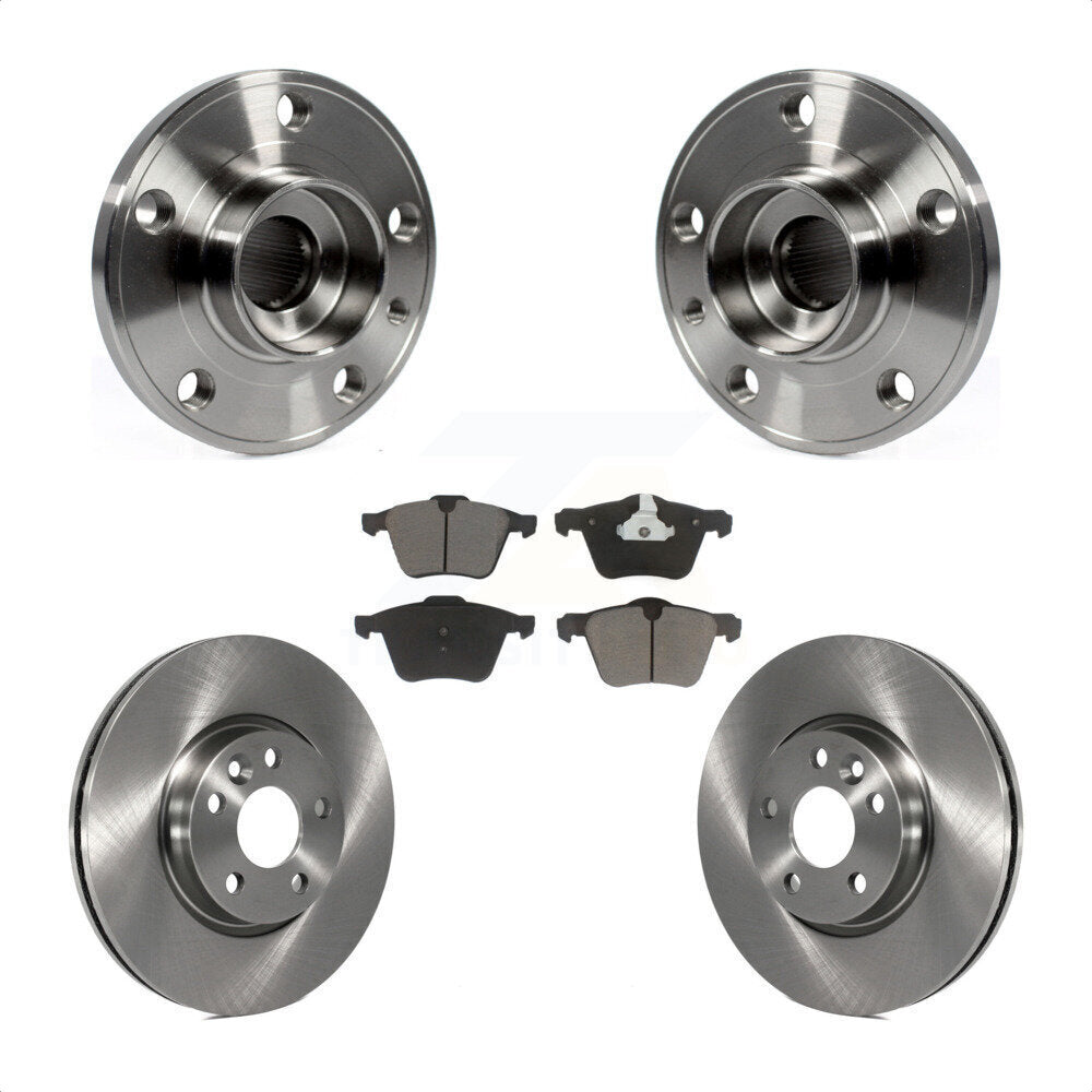 Kit de rotors de frein à disque et de plaquettes en céramique, ensemble de roulements de moyeu avant pour Volvo V70