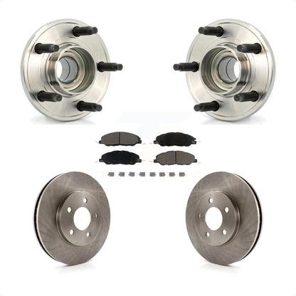 Ensemble de roulement de moyeu avant, Rotor de frein à disque et Kit de plaquettes en céramique pour Ford Mustang