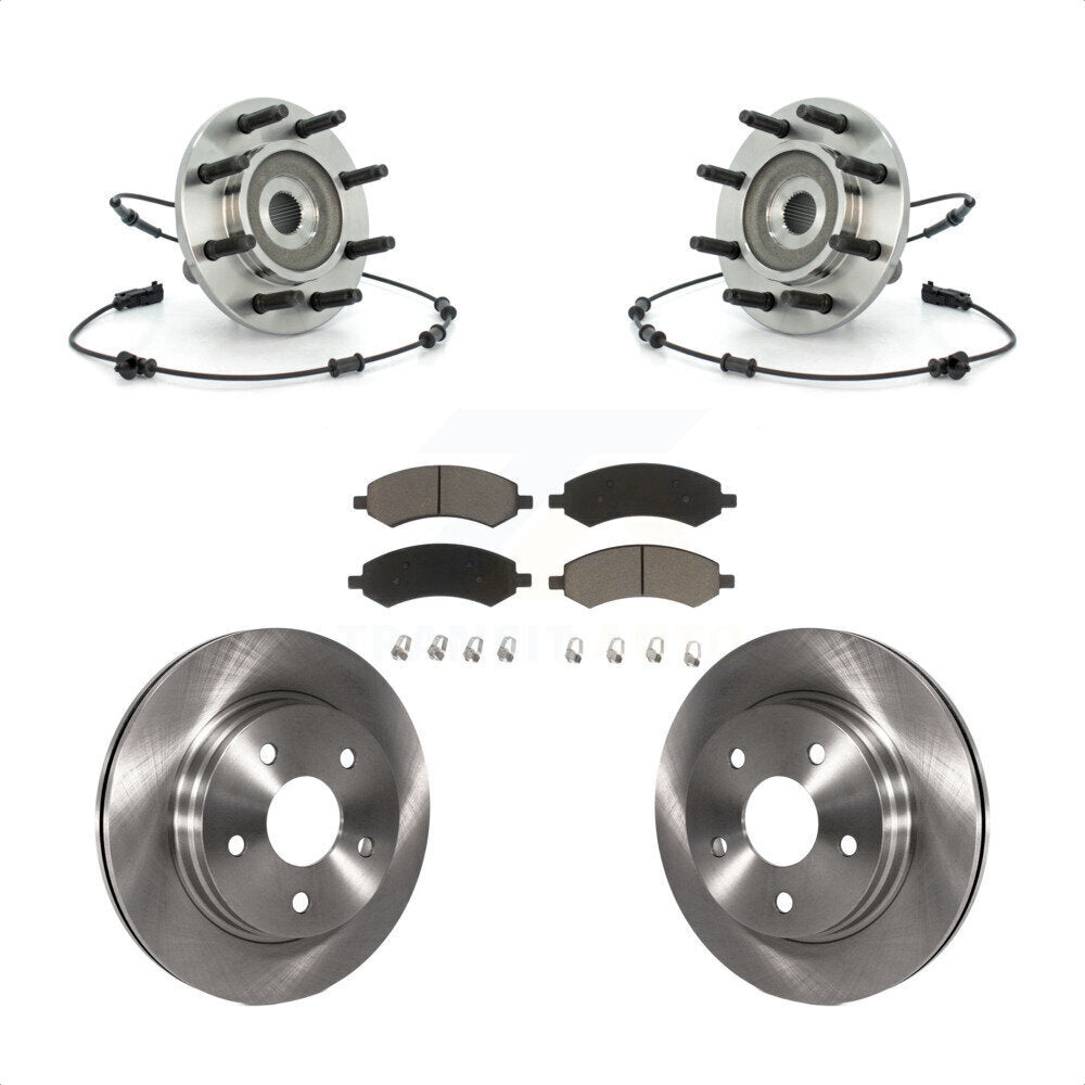 Kit de plaquettes de Rotor de frein, roulement de moyeu avant, pour Dodge Ram 1500 07-08, avec roue à 8 écrous