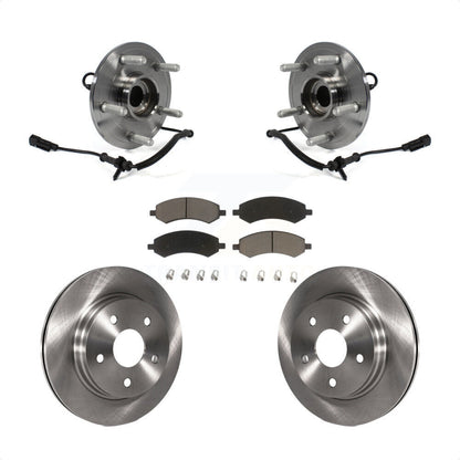 Ensemble de roulement de moyeu avant, Rotor de frein à disque et Kit de plaquettes pour Ram 1500 Classic 4W