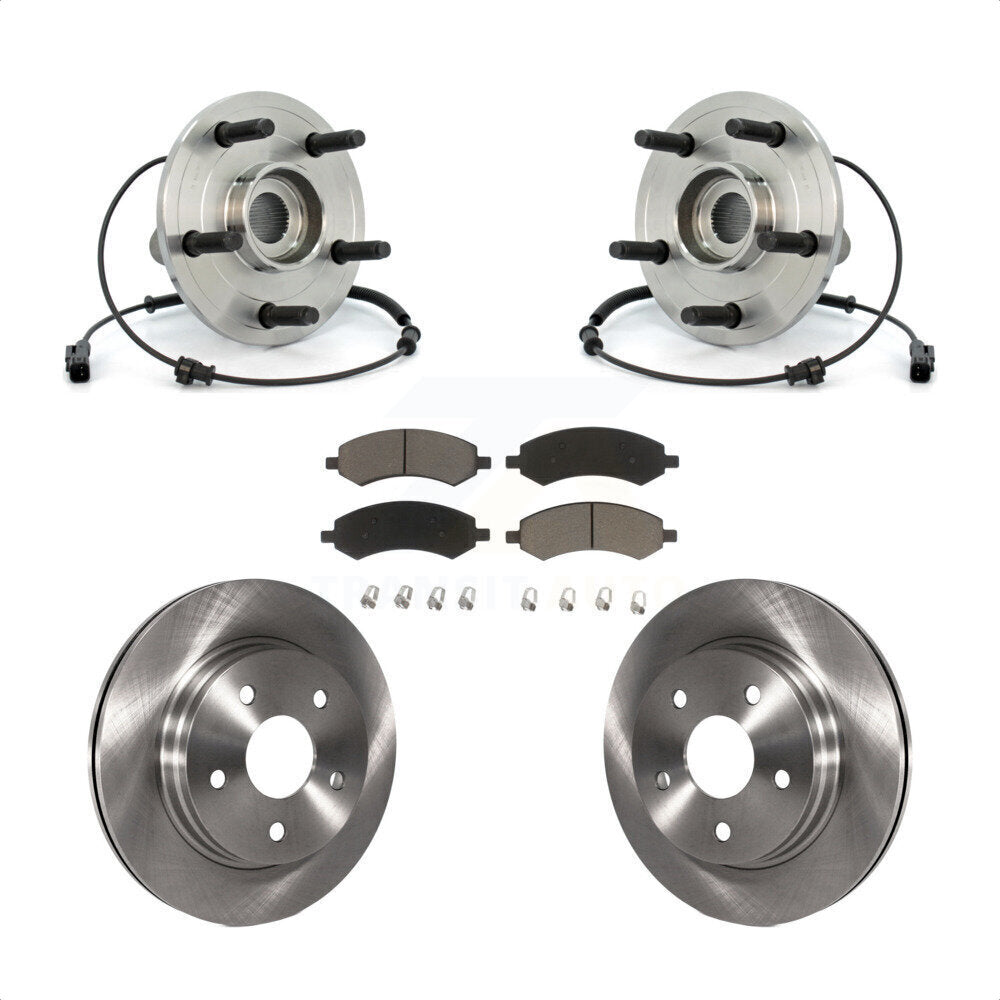 Ensemble de roulements de moyeu avant, Rotors et plaquettes de frein à disque, Kit pour Dodge Ram 1500
