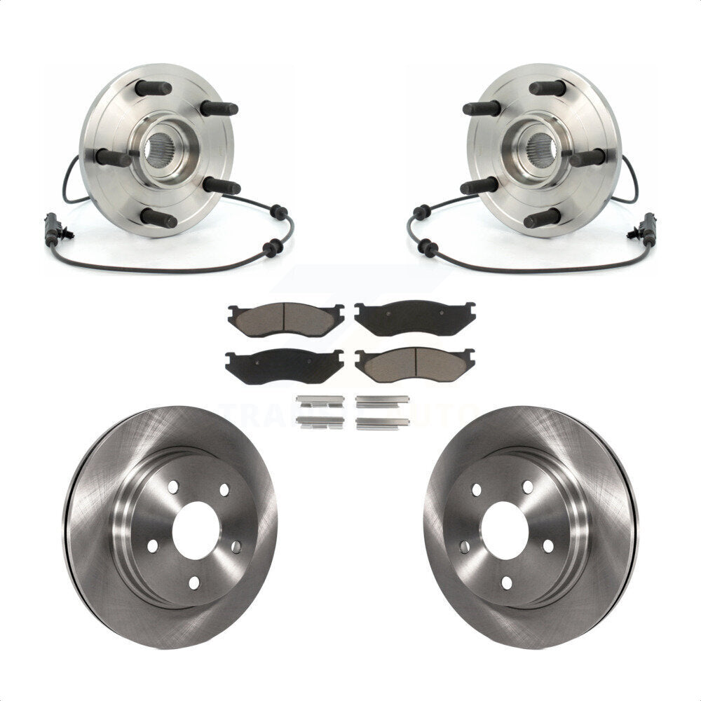 Kit de plaquettes de Rotor de frein à disque, ensemble de roulements de moyeu avant pour Dodge Durang 2004 – 2005
