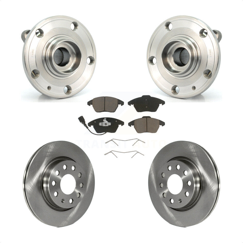 Kit de Rotor et plaquettes de frein à disque, roulement de moyeu avant, pour Volkswagen GTI Audi A3 Quattr
