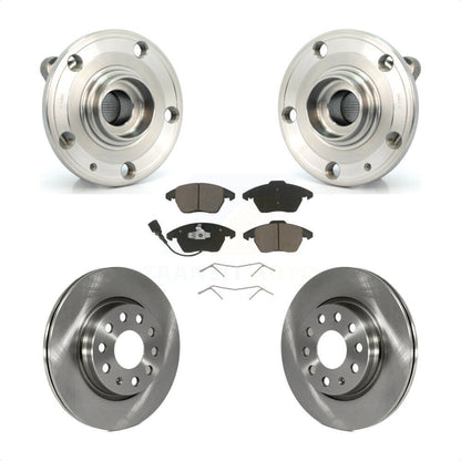 Kit de Rotor et plaquettes de frein à disque, roulement de moyeu avant, pour Volkswagen GTI Audi A3 Quattr