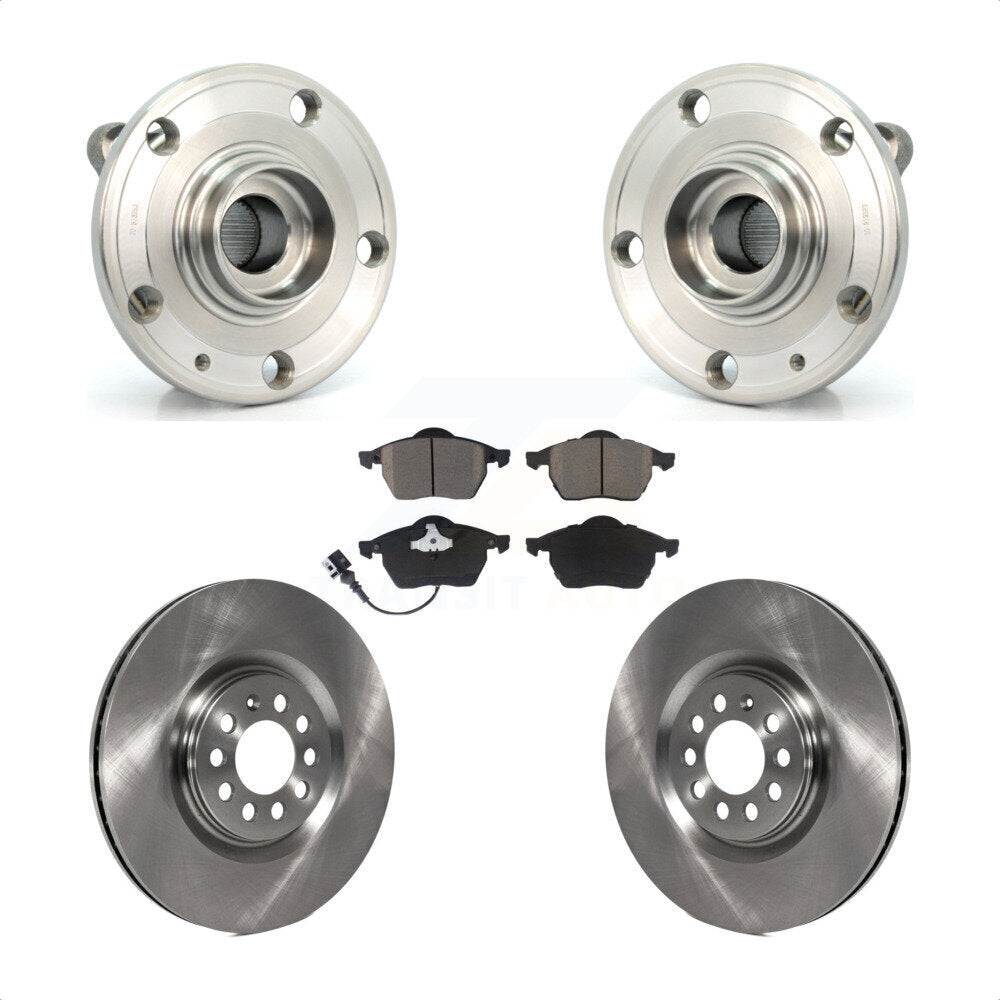 Ensemble de roulements de moyeu avant, Rotors et plaquettes de frein à disque, Kit pour Volkswagen Jetta