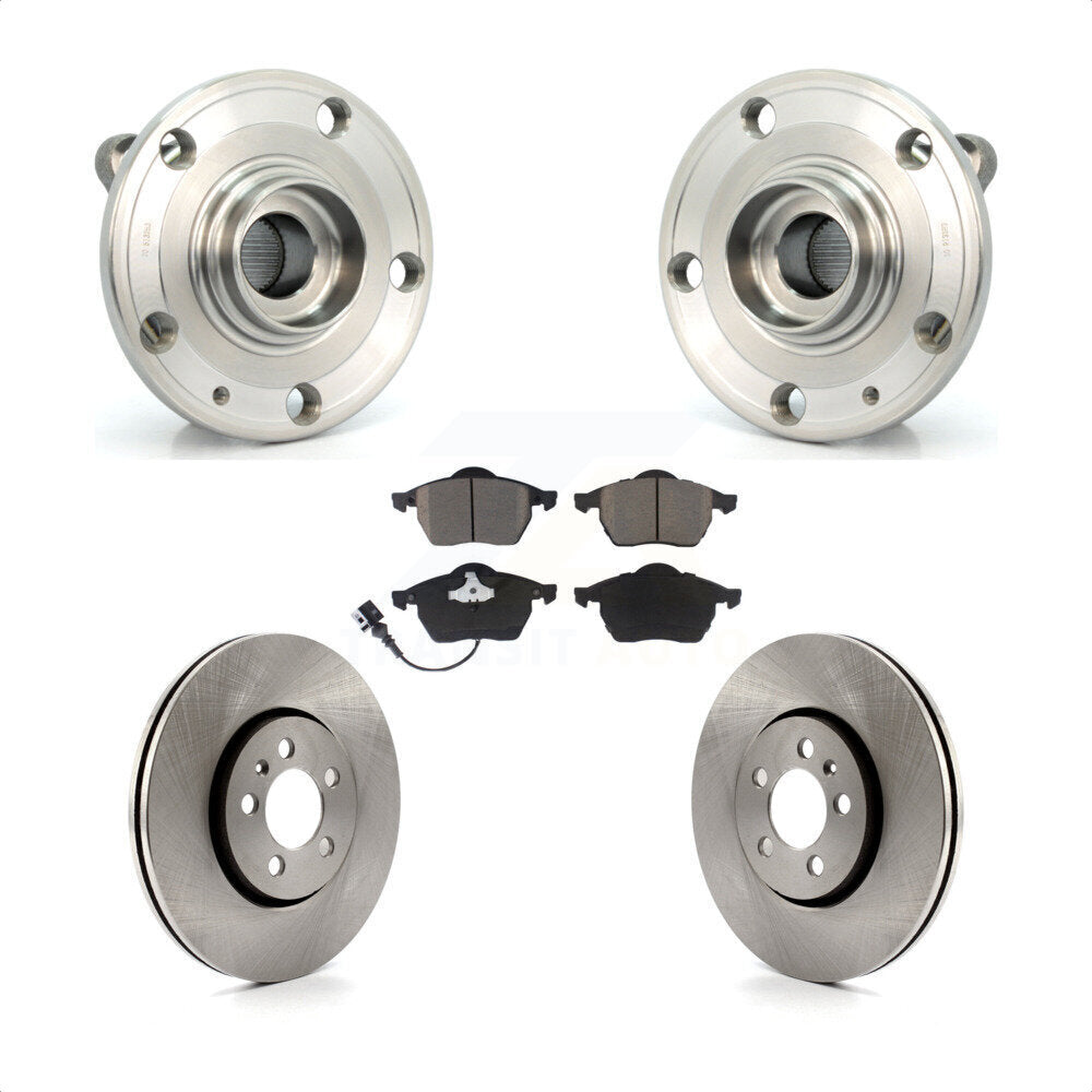 Ensemble de roulements de moyeu avant, Rotors et plaquettes de frein à disque, Kit pour Volkswagen Jetta