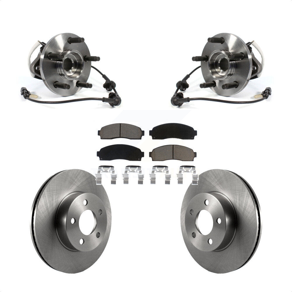 Ensemble de roulement de moyeu avant, Rotor de frein et Kit de plaquettes pour Ford Ranger Mazda B4000 4W