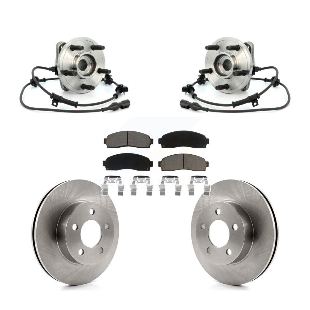 Ensemble de roulement de moyeu avant, Rotor de frein à disque et Kit de plaquettes pour Ford Ranger 4W 2003