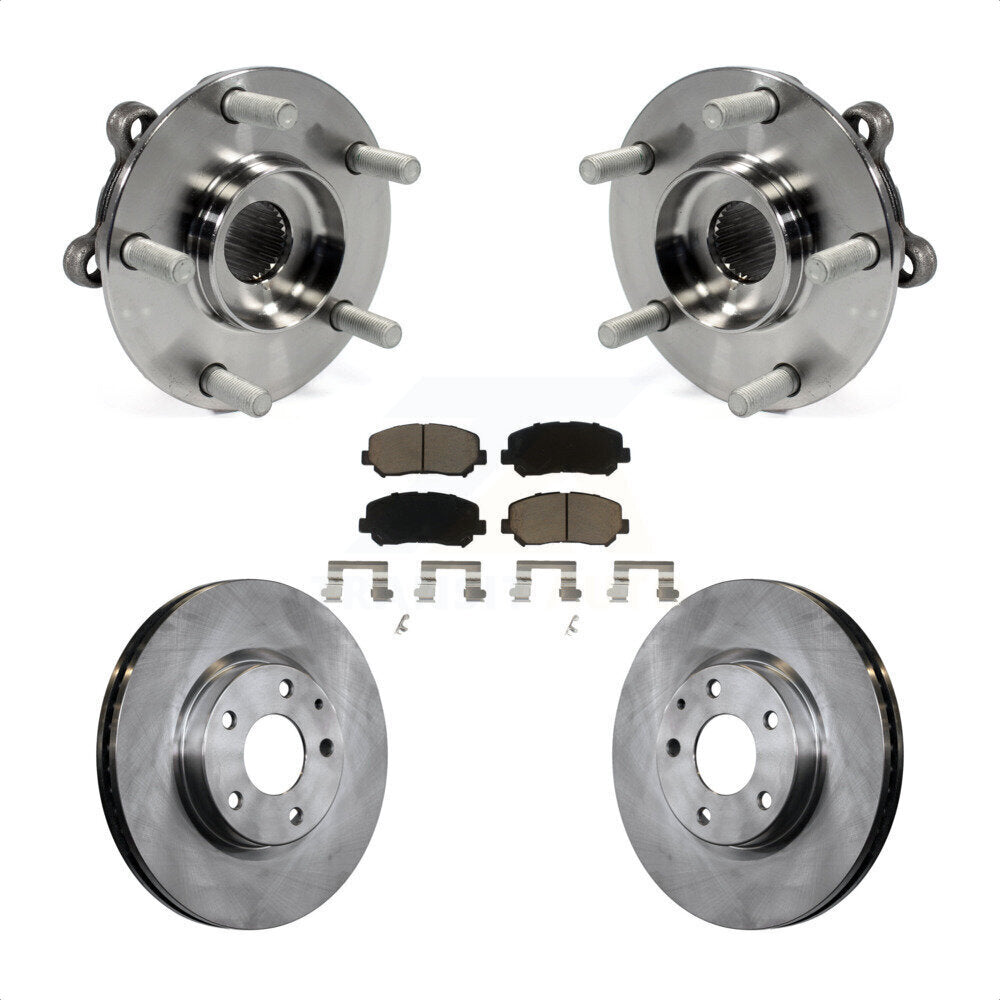 Ensemble de roulement de moyeu avant, Rotor de frein à disque et Kit de plaquettes pour Mazda CX-2013 – 2015