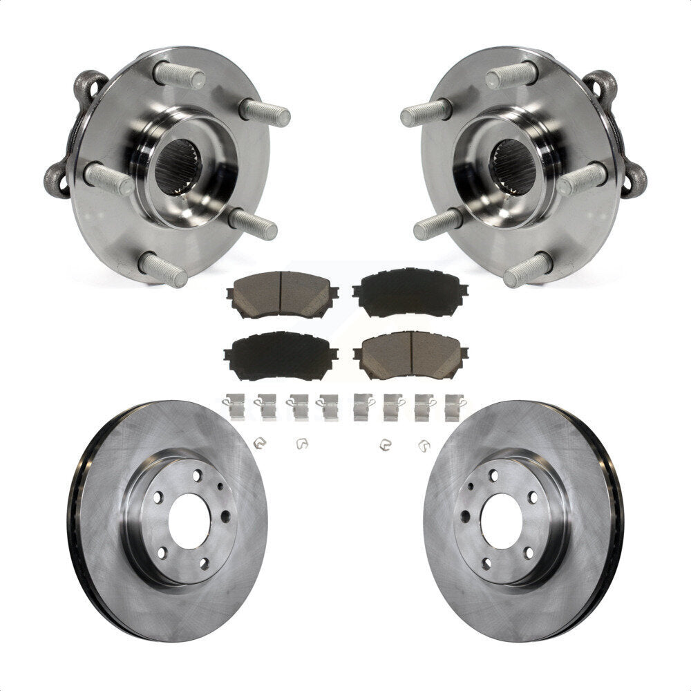 Kit de rotors de frein à disque et de plaquettes en céramique, ensemble de roulements de moyeu avant pour Mazda 6
