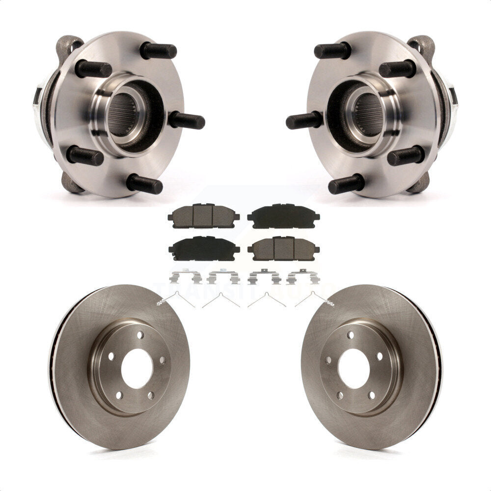 Ensemble de roulement de moyeu avant, Rotor de frein à disque et Kit de plaquettes pour Nissan Ques 2011 – 2017