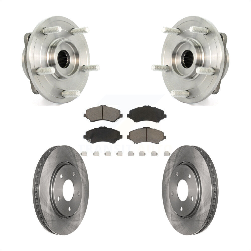 Kit de rotors et plaquettes de frein à disque, ensemble de roulements de moyeu avant pour Dodge Journey
