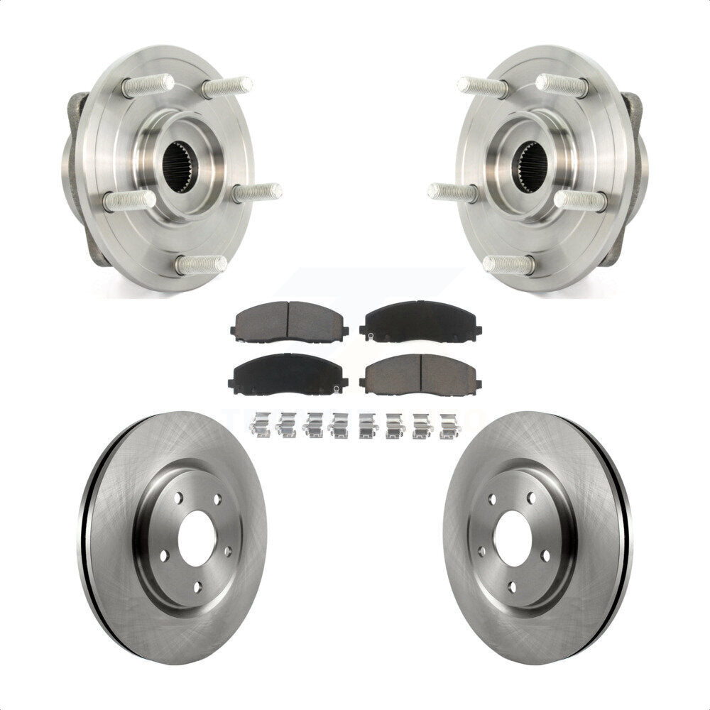 Kit de rotors et plaquettes de frein à disque, ensemble de roulements de moyeu avant pour Dodge Journey
