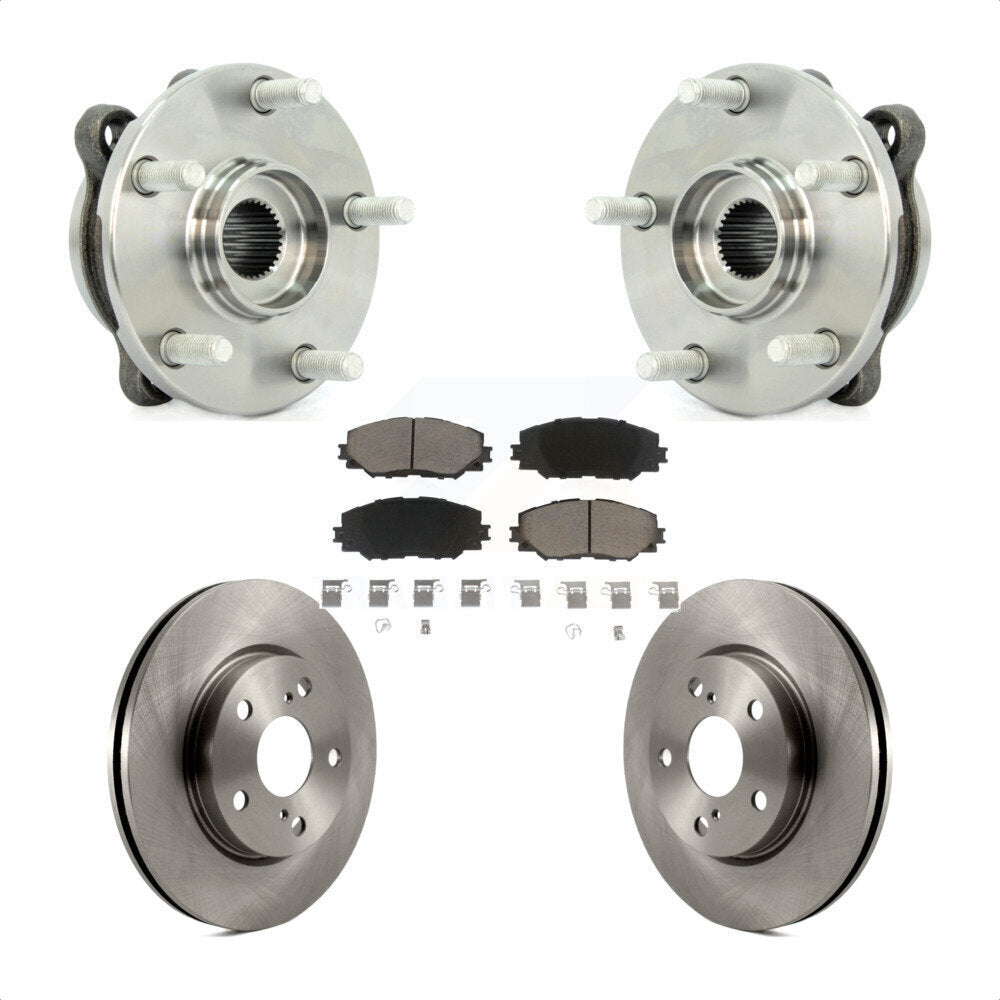 Kit de plaquettes de Rotor de frein à disque, ensemble de roulements de moyeu avant pour Toyota RAV4 L 2013 – 2018