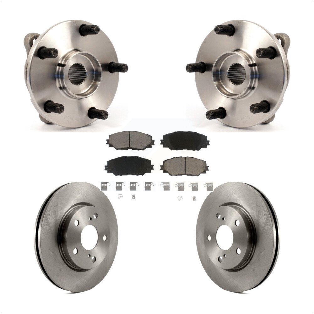 Kit de Rotor et de plaquettes de frein, roulement de moyeu avant, pour Toyota RAV4 Prius V Scion xB Lexu