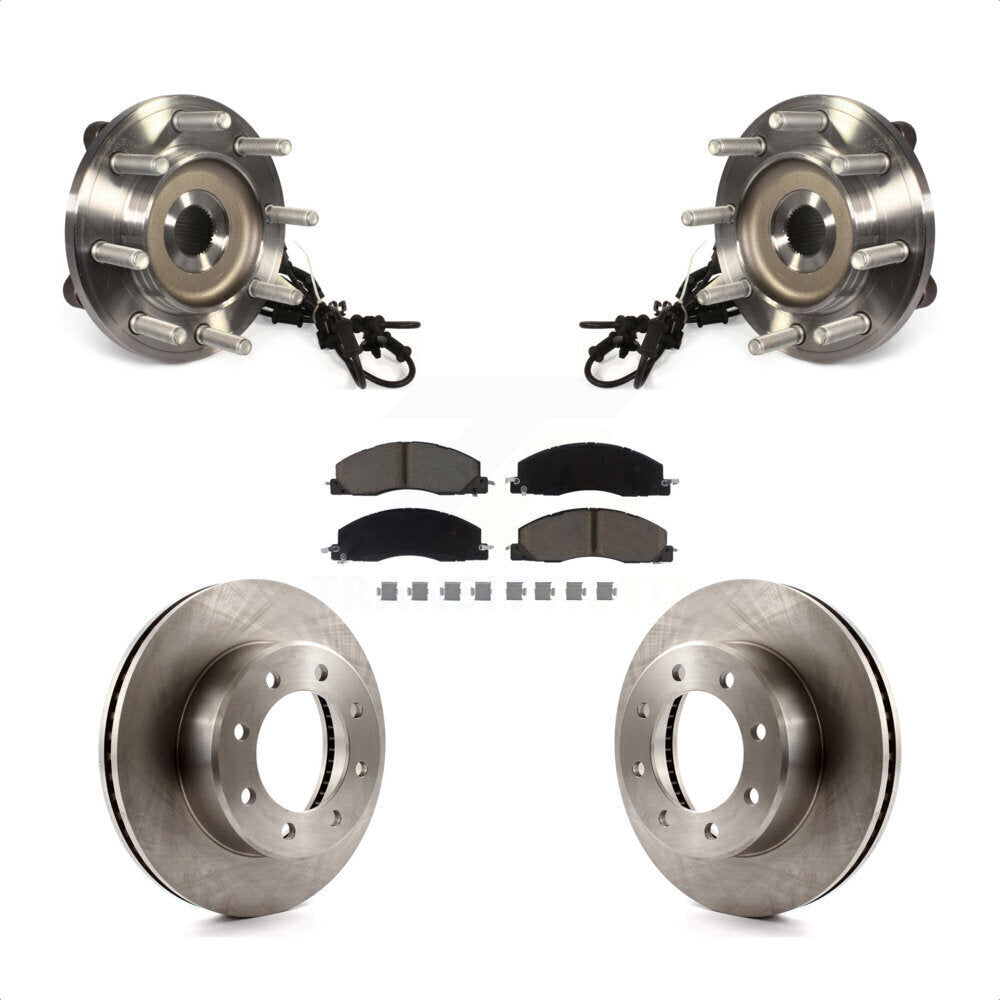Ensemble de roulements de moyeu avant, Rotors et plaquettes de frein à disque, Kit pour Ram 2500 3500