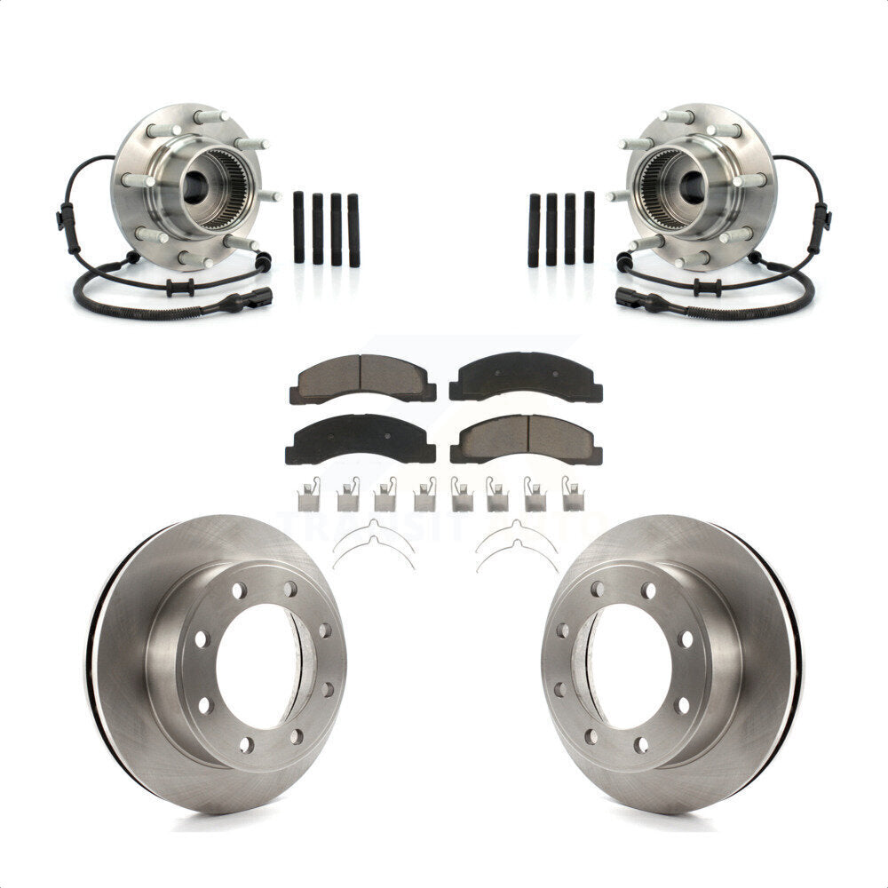 Ensemble de roulements de moyeu avant, Kit de plaquettes de Rotor de frein pour Ford Excursion 4W 2001 – 2005