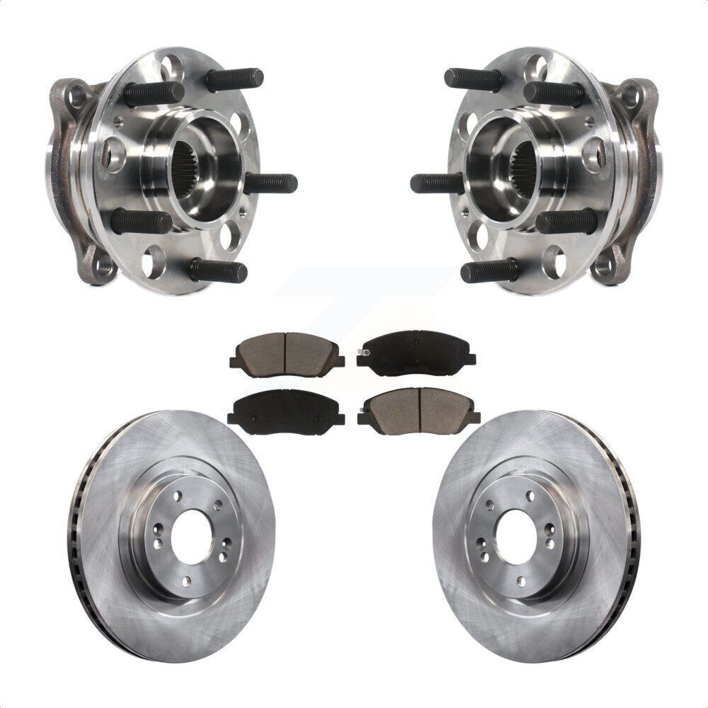 Ensemble de roulements de moyeu avant, Rotor de frein à disque et Kit de plaquettes pour Hyundai Santa Fe X