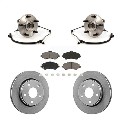Kit de plaquettes de Rotor de frein à disque, ensemble de roulements de moyeu avant pour Jeep Wrangle 2007 – 2010