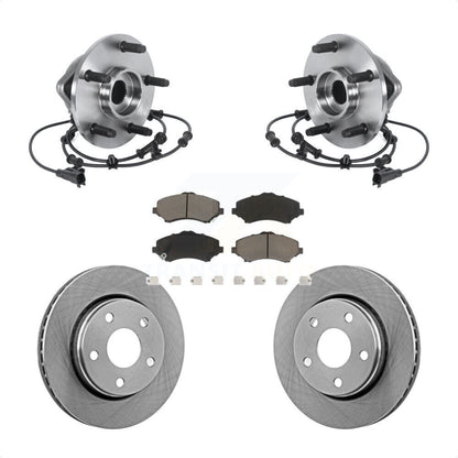 Kit de rotors et plaquettes de frein à disque d'assemblage de roulement de moyeu avant pour Jeep Wrangler JK