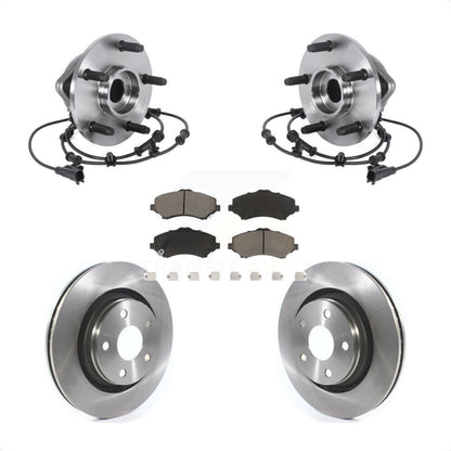 Kit de rotors et plaquettes de frein à disque d'assemblage de roulement de moyeu avant pour Jeep Wrangler JK