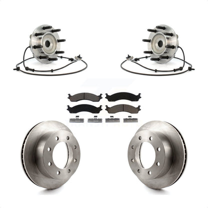 Ensemble de roulements de moyeu avant, Rotor de frein à disque et Kit de plaquettes pour Dodge Ram 2500 350