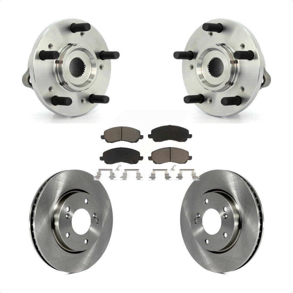 Ensemble de roulement de moyeu avant, Rotor de frein et Kit de plaquettes pour Mitsubishi Galan 2010 – 2012