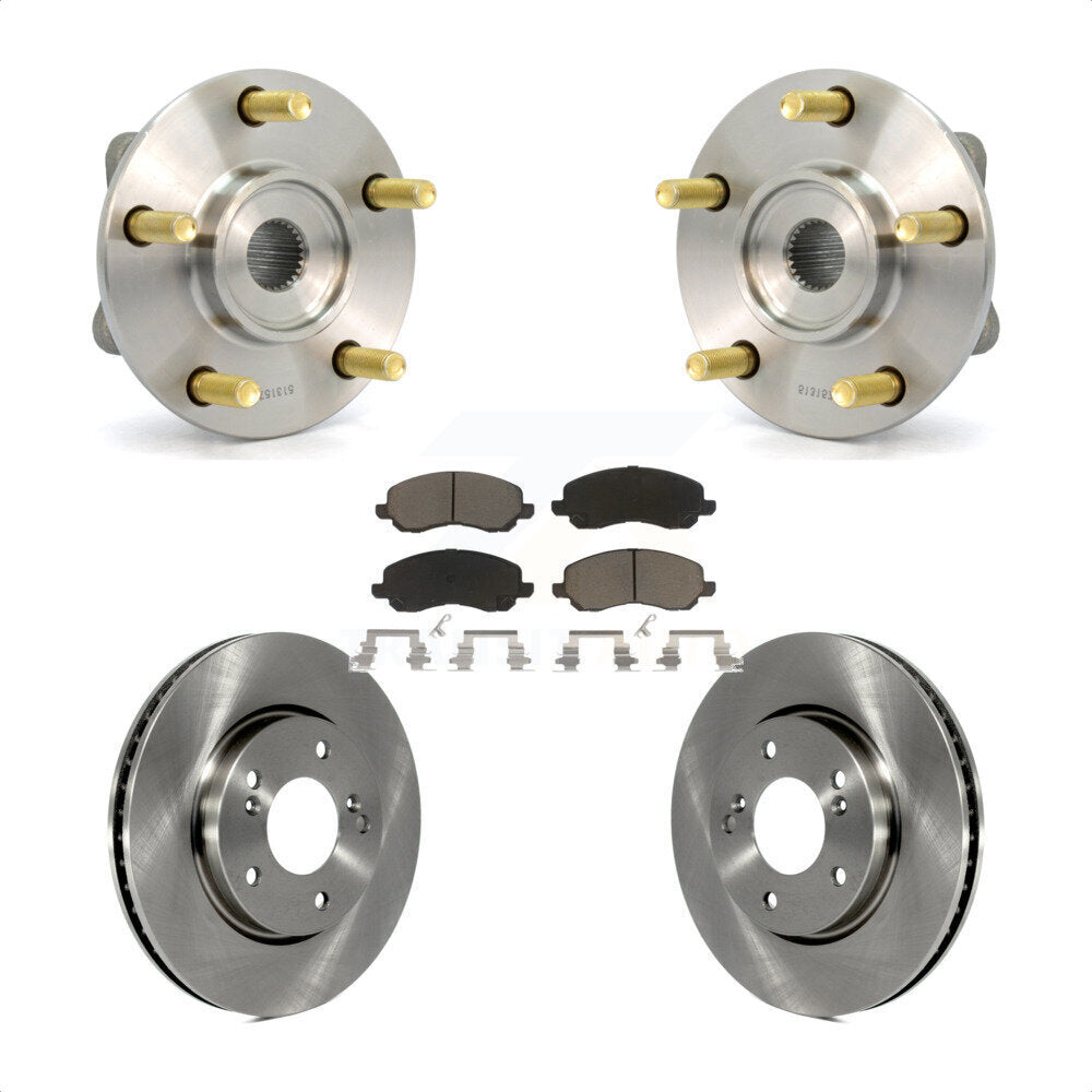 Ensemble de roulement de moyeu avant, Rotor de frein et Kit de plaquettes pour Mitsubishi Galant 2008 2.4
