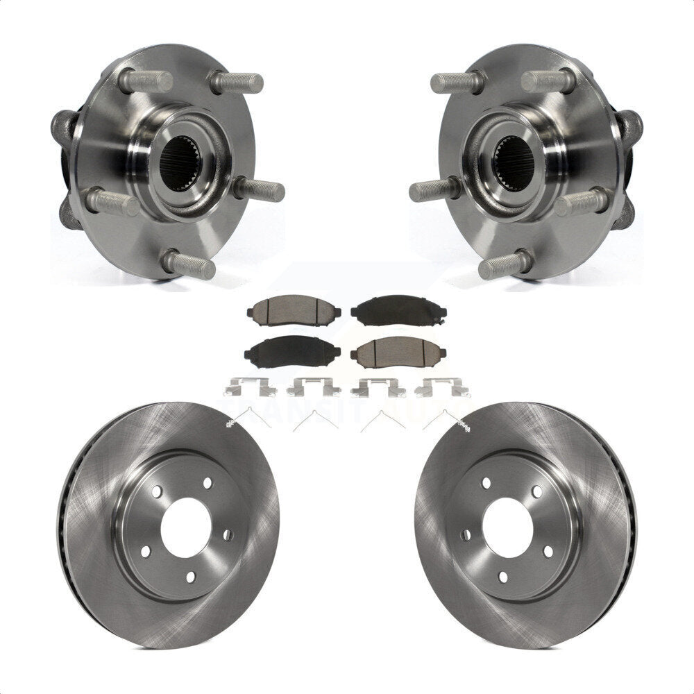 Ensemble de roulement de moyeu avant, Rotor de frein à disque et Kit de plaquettes pour Nissan LEA 2011 – 2012