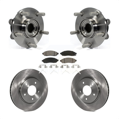 Ensemble de roulement de moyeu avant, Rotor de frein à disque et Kit de plaquettes pour Nissan LEA 2011 – 2012