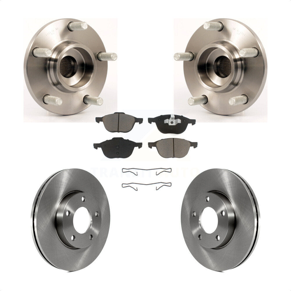 Ensemble de roulement de moyeu avant, Rotor de frein à disque et Kit de plaquettes en céramique pour Mazda 3 2.0