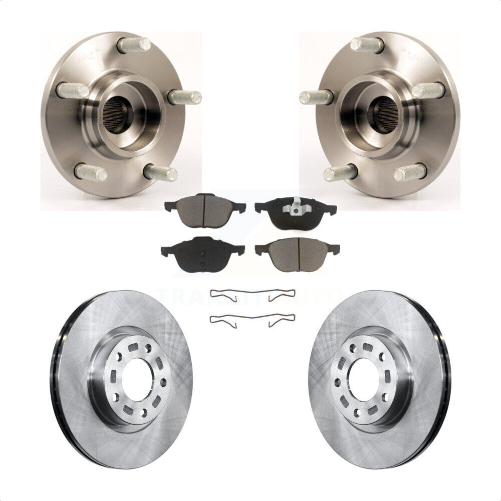 Ensemble de roulement de moyeu avant, Rotor de frein à disque et Kit de plaquettes en céramique pour Mazda 3 2.3
