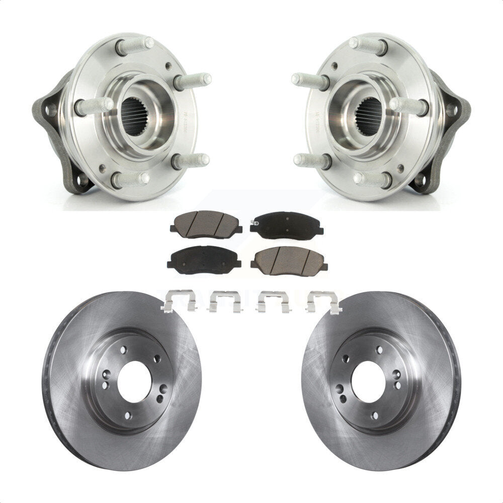 Kit de rotor de frein et de plaquettes d'assemblage de roulement de moyeu avant pour Hyundai Santa F 2007 – 2009
