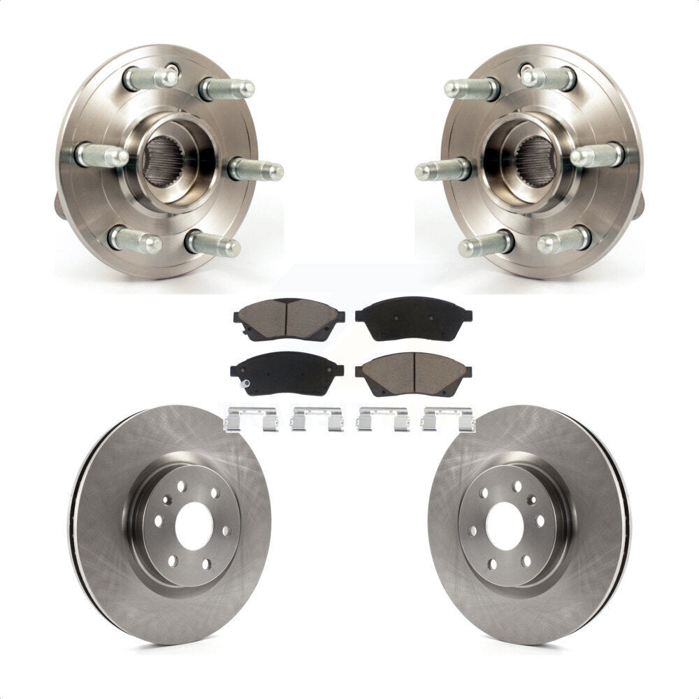 Ensemble de roulement de moyeu avant, Rotor de frein à disque et Kit de plaquettes pour Cadillac SRX Saab 9-4