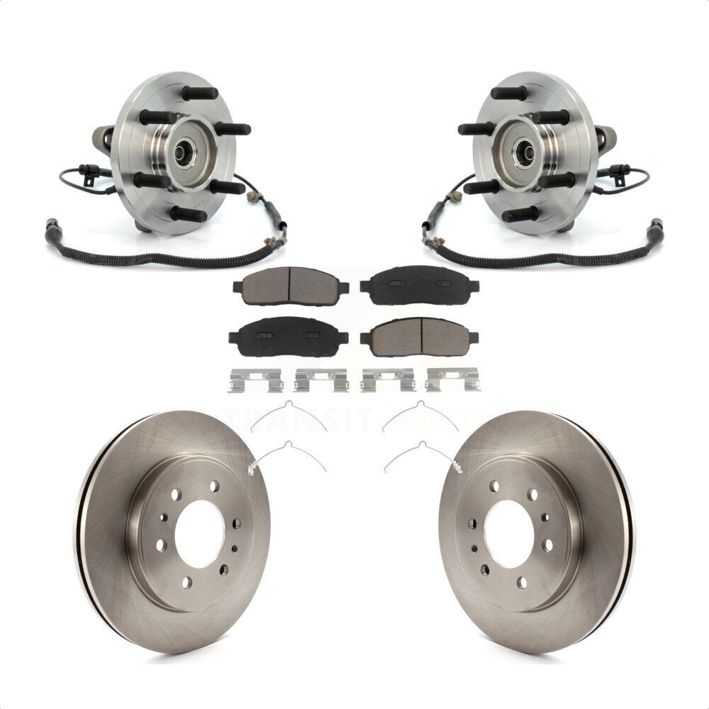 Ensemble de roulement de moyeu avant, Rotor de frein à disque et Kit de plaquettes pour Ford F-150 4W 2009