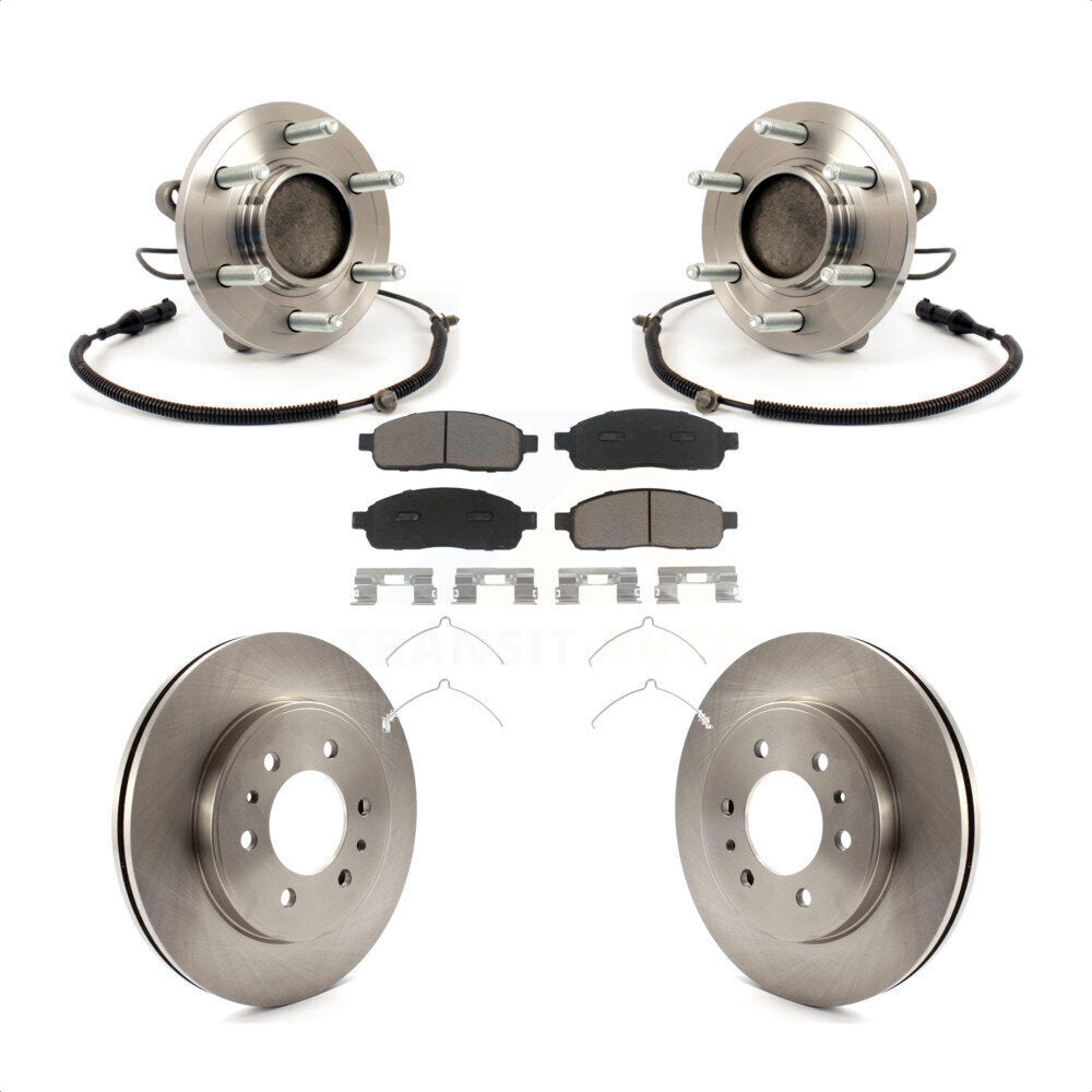 Ensemble de roulement de moyeu avant, Rotor de frein à disque et Kit de plaquettes pour Ford F-150 RW 2009