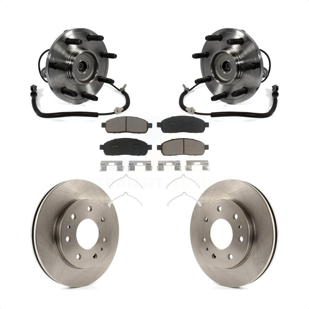 Kit de plaquettes de Rotor de frein à disque, ensemble de roulements de moyeu avant pour Ford F-150 RWD/4W 2009