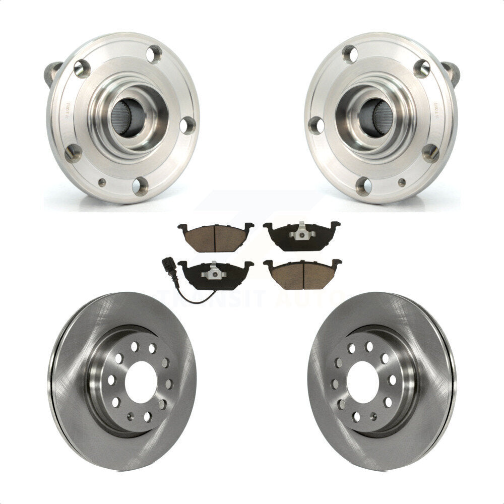 Ensemble de roulements de moyeu avant, Rotors et plaquettes de frein à disque, Kit pour Volkswagen Jetta