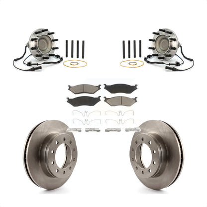 Ensemble de roulement de moyeu avant, Rotor de frein et Kit de plaquettes pour Ford F-550 Super Duty F-45
