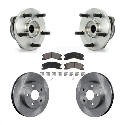 Ensemble de roulements de moyeu avant, Rotor de frein à disque et Kit de plaquettes pour Jeep Grand Cheroke
